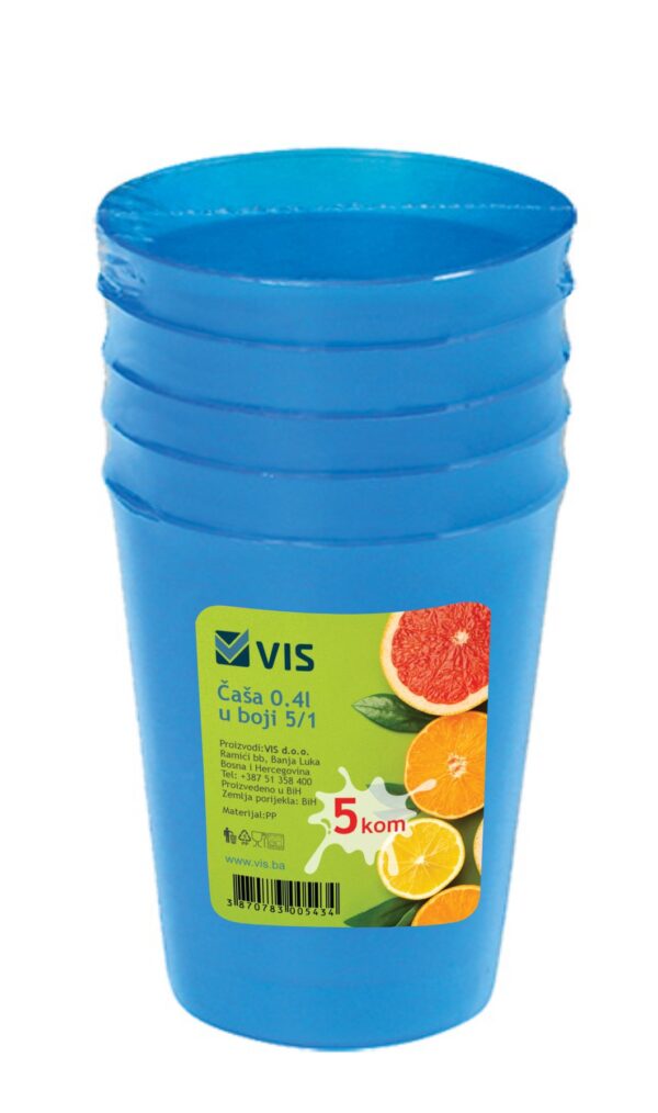 Čaša 0.4l u boji 5/1